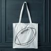 An illustration of an American football with laces and a pigskin texture.