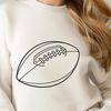 American Ball Design SVG A detailed illustration of an American football, suitable for vector graphics and cutting machine designs.