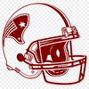 An illustration of a football player's helmet with the gridiron pattern, suitable for sports-themed designs.