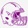 An illustration of an American football with details including the laces and padding.
