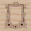 A customizable floral patterned frame vector design suitable for various cutting machines.