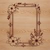 A simple floral frame illustration in vector format, ideal for digital design.
