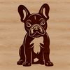 Vector Graphic French Bulldog A sitting French bulldog breed dog, suitable for illustration or design projects.