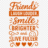 Hand-drawn vector quote about the value of true friends in life.