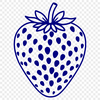 Free Strawberry Vector Art A digital illustration of a ripe strawberry, suitable for use in graphic design projects.