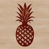 An isolated vector graphic of a juicy pineapple, perfect for design and crafting projects.