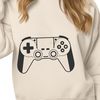 Modern Gamepad Vector Graphics Illustration An electronic gaming device with controls and handles.