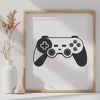Game Controller Vector Illustration A detailed vector illustration of a standard game controller design.