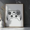Modern Video Game Controller Design A detailed illustration of a video game controller with buttons and joysticks.