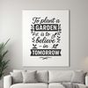 A typography-based gardening quote in vector format for free download and commercial use.