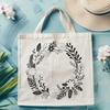 SVG Floral Garland Template Free Download A floral wreath design suitable for digital cutting machines and vector art projects.