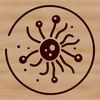A detailed illustration of a single bacteria cell, ideal for use in graphic design projects.