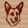 German Shepherd Breed Silhouette An SVG graphic featuring the distinctive features of a German shepherd breed in a simple design.