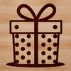 A stylized vector illustration of a gift box wrapped with ribbons and a bow.