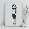 Free Digital Girl Illustration Download Illustration of a young girl created as vector art for digital use.