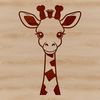 African Wildlife Vector Graphic A high-quality digital illustration of a giraffe in vector format.