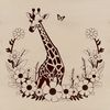 Giraffe Wildlife Vector A high-quality SVG vector graphic illustration of a giraffe in a natural environment.