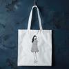 Young girl illustration created in vector format using SVG technology.