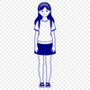 Casual Girl SVG Design An SVG illustration of a young girl in casual attire.
