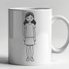 Young Girl Illustration SVG Young girl illustration created as scalable vector graphics.
