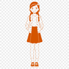 High-Resolution Vector Portrait A young girl illustrated in high-resolution vector format for digital design.