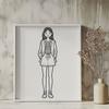 Beautiful Vector Graphic of a Girl A young girl designed as a reusable vector graphic for various digital applications.