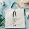 Minimalist Young Woman Design An illustrated young girl with simple lines and minimal details, suitable for digital crafting projects.