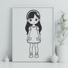 Vector Illustration of a Young Girl Illustrative girl icon designed as vector art.
