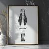 Young Girl Illustration Vector Art Design A young girl illustration created as a vector art design.