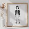 Free Illustration of a Young Girl A young girl illustrated in a digital vector format with clean lines and simple design.