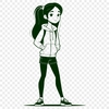 Adorable SVG Clip Art Girl Design A young girl illustration created in vector format for digital use.