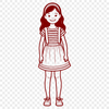 A young girl in a casual outfit, suitable for various creative projects.