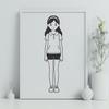 Free SVG Design Featuring a Lovely Girl A young girl illustration designed in vector format for various uses.