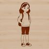 Vector illustration of a young female figure in a stylized design