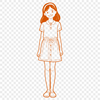 Free Digital Girl Graphics for Design Illustrative representation of a young girl in vector format, suitable for digital design applications.
