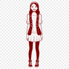 Vibrant Girl Illustration in Vector Format Young girl illustration created as vector art for various digital designs.