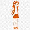 Adorable Child Illustration A young girl illustrated in high-resolution vector format.