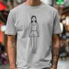 Free Cricut Cuttable SVG Image A young girl's portrait in vector format, suitable for cutting machine applications like Cricut.
