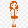 Simple Girl SVG Icon SVG icon of a young girl with simple design elements.