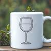 Vintage Wine Illustration A glass containing a red wine, suitable for illustration or design purposes.