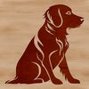 Cute Golden Retriever Illustration A vector illustration of a Golden Retriever sitting on its hind legs.