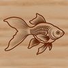Vibrant Vector Fish Illustration A vibrant illustration of a goldfish in various colors.