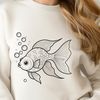 Vibrant Goldfish Illustration A colorful goldfish illustration suitable for various uses including clip art and vector design.
