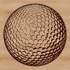 Golf Ball on Tee Illustration A 3D vector illustration of a golf ball on a tee, suitable for various uses such as clip art and design templates.