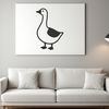 A simple vector illustration of a goose with a stylized silhouette, ideal for crafting or DIY projects.