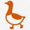 A simplified vector illustration of a goose in silhouette form.