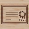 A digital illustration of a traditional scroll with a ribbon tied around it, perfect for personal or commercial projects.