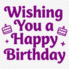 A colorful vector illustration of a birthday message in bold font, ideal for commercial or personal projects.