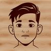 Simple Child Portrait in Line Art Style A child's portrait in simple line art style.