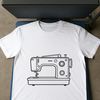Modern Sewing Machine Vector Illustration Illustration of a modern sewing machine with detailed components, suitable for vector art and graphic designs.